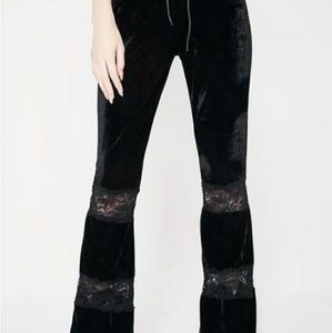 Killstar velvet and lace pants